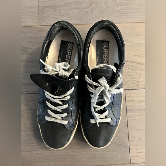 Golden Goose Black Superstar Sneakers - Picture 3 of 12